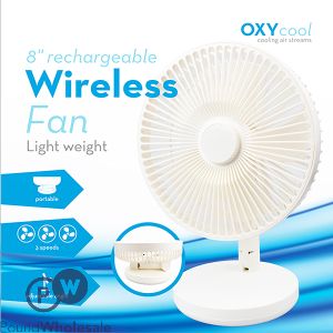 Oxycool Rechargeable Wireless Fan 8"
