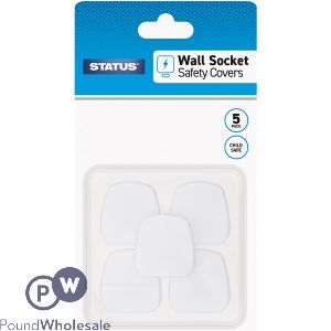 Status Wall Socket Safety Covers 5 Pack CDU