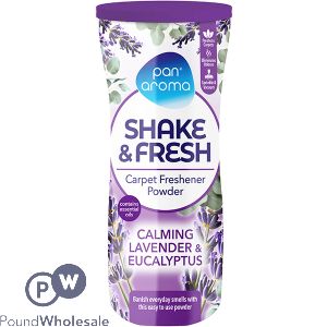 Pan Aroma Calming Lavender & Eucalyptus Shake & Fresh Carpet Freshener Powder 500g
