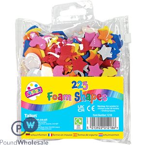 Artbox Mixed Foam Shapes 250 Pack Assorted