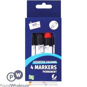 4 Permanent Markers Bullet Tip