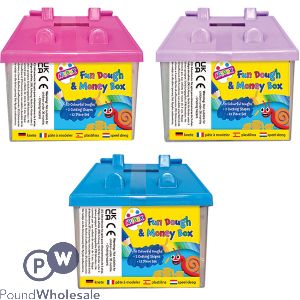 Artbox Fun Dough & Money Box Play Set 12pc Assorted Colours