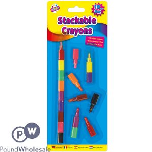 Artbox Assorted Colour Stackable Crayons Set 18 Pack