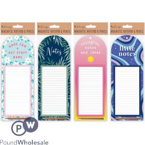 Just Stationery Magnetic Notepad & Pencil Assorted