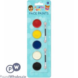 Party Crazy Face Paints 5 Pack