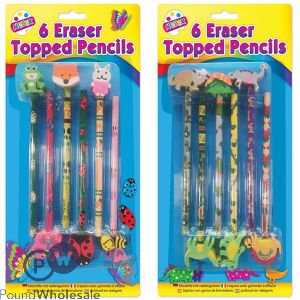Artbox Eraser-topped Novelty Animal Pencils 6 Pack Assorted