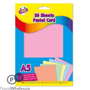 Artbox A5 Assorted Colour Pastel Card 30 Sheets