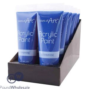 Work Of Art Blue Acrylic Paint 120ml CDU