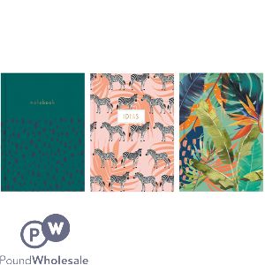 Just Stationery A4 Wild Hardback Notebook Assorted