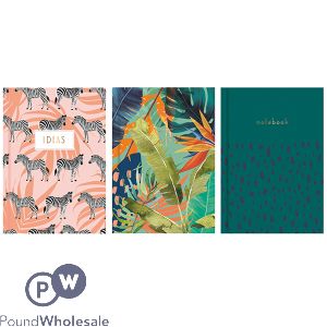 Just Stationery A5 Wild Hardback Notebook Assorted