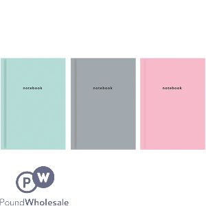 Just Stationery A4 Pastel Hardback Ruled Notebook Assorted Colours