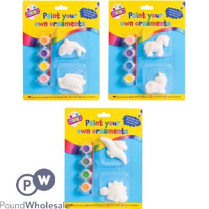 Artbox Paint Your Own Animal Ornaments 2 Pack Assorted