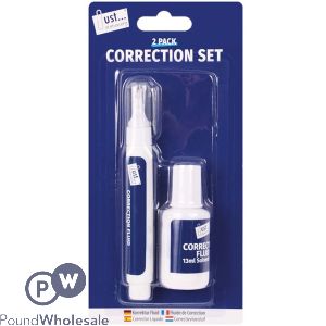 Just Stationery White Correction Set 2pc