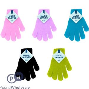 Farley Mill Kids Plain Magic Gloves Assorted Colours