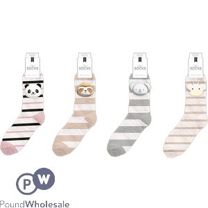 Farley Mill Ladies' Size 4-6 Novelty Slipper Socks Assorted