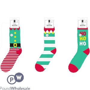 Farley Mill Uk 4-7 Christmas Cosy Printed Socks Assorted