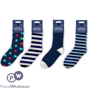 Farley Mill Uk 7-11 Super Soft Printed Gripper Socks Assorted