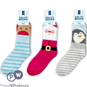 Farley Mill Baby Super Soft Christmas Printed Socks Assorted