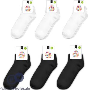 Farley Mill Boys Plain Trainer Socks Assorted