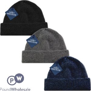 Farley Mill Men's Chunky Ribbed Beanie Hat Assorted