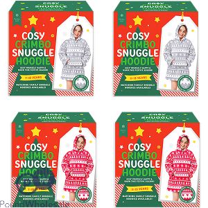 Farley Mill Older Kids Cosy Christmas Snuggle Hoodie Assorted