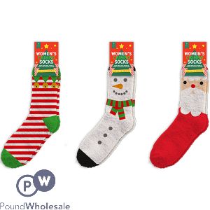 Farley Mill Ladies Cosy Christmas Socks Assorted