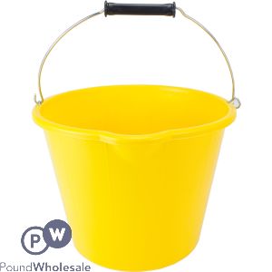Heavy Duty Yellow Builders Bucket 14L