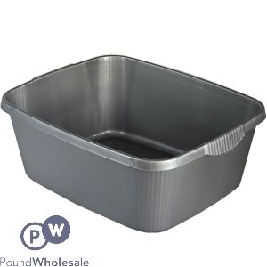 Eco Rectangular Washing Up Bowl Silver 11L