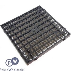 Black Plastic Interlocking Grass Grid 48cm X 48cm X 4cm