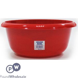 Round Bowl Glitter Red 8l