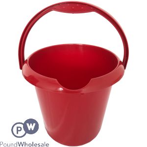 Round Bucket Glitter Red 5L