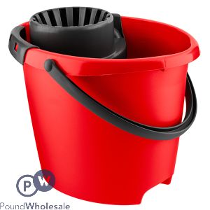 Tonkita Red Mop Bucket & Wringer 13L