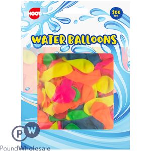 Hoot Assorted Colour Water Balloons 200 Pack