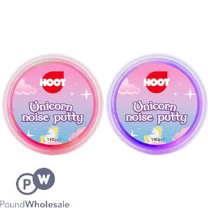 Hoot Unicorn Rainbow Noise Putty CDU Assorted Colours