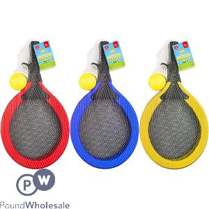 Hoot Jumbo Soft Racket Set 4pc Assorted Colours