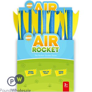 Hoot Air Rocket Throw Toy CDU Assorted Colours