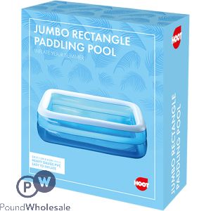 Hoot Jumbo Rectangular Paddling Pool 2m X 1.5m X 0.46m