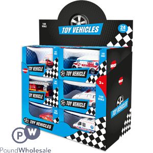 Hoot Die Cast Emergency Vehicle Toys Cdu Assorted