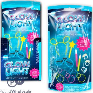 Hoot Glow Power Mixed Light-Up Glow Pieces 20 Pack CDU