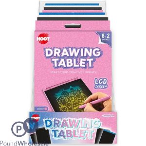 Hoot Multicolour Lcd Screen Drawing Tablet 8.2" Cdu Assorted Colours