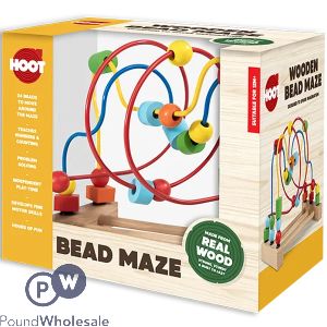 Hoot Wooden 24-bead Maze Toy