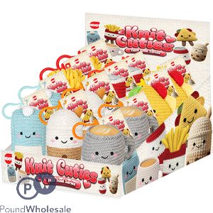 Hoot Knit Cuties Fast Food Keyring 10cm Cdu Assorted