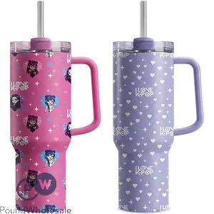 K-pop Printed Double Wall Tumbler Water Bottle 600ml