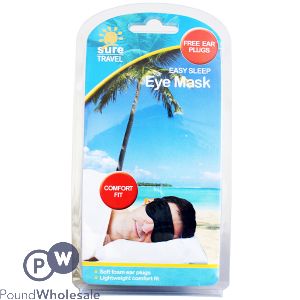 Travel Easy Sleep Eye Mask & Ear Plugs Set