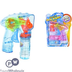 Bubble Kids Light Up Auto Bubble Gun With Bubble Tubs