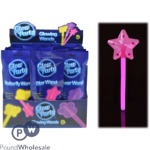 Glow Party Glowing Wand 11cm CDU Assorted