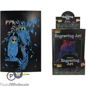 Kreative Kids Large Rainbow Engraving Art 6 Assorted CDU
