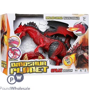 Rc Infrared Walking Dinosaur With Light, Atomisation & Sound