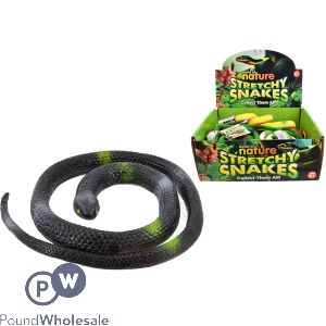 World Of Nature Stretchy Snakes Squish Toy Cdu Assorted