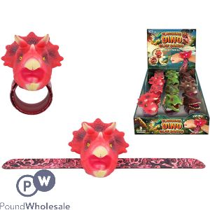 Flashing Dinosaur Slap Bands CDU Assorted
